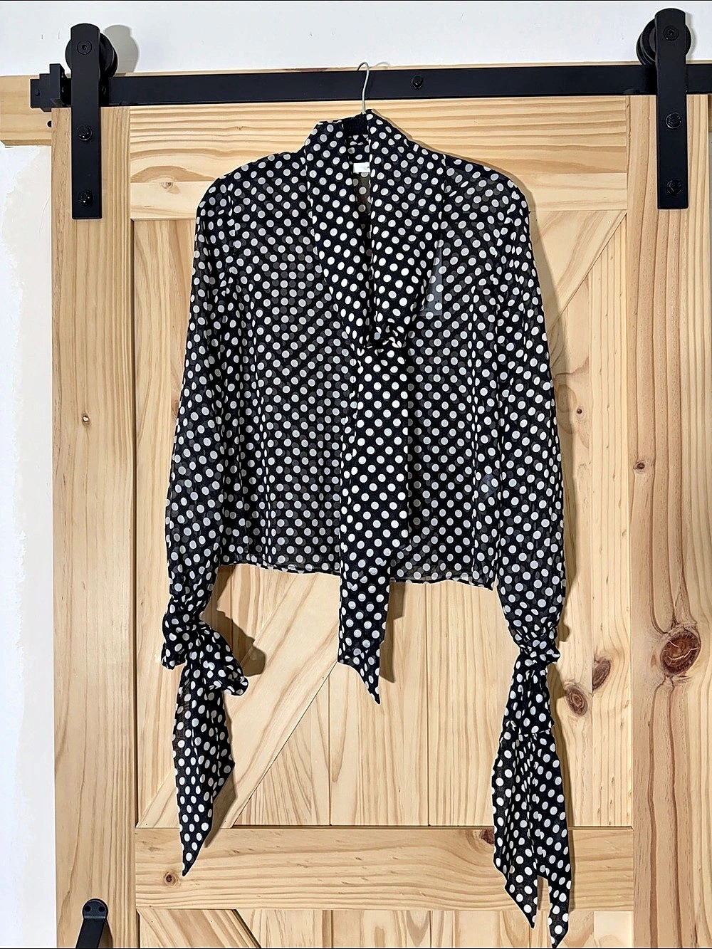 FRAME The Polka Dot Nouvelle Blouse Silk Polka Dot Blouse XS NWT